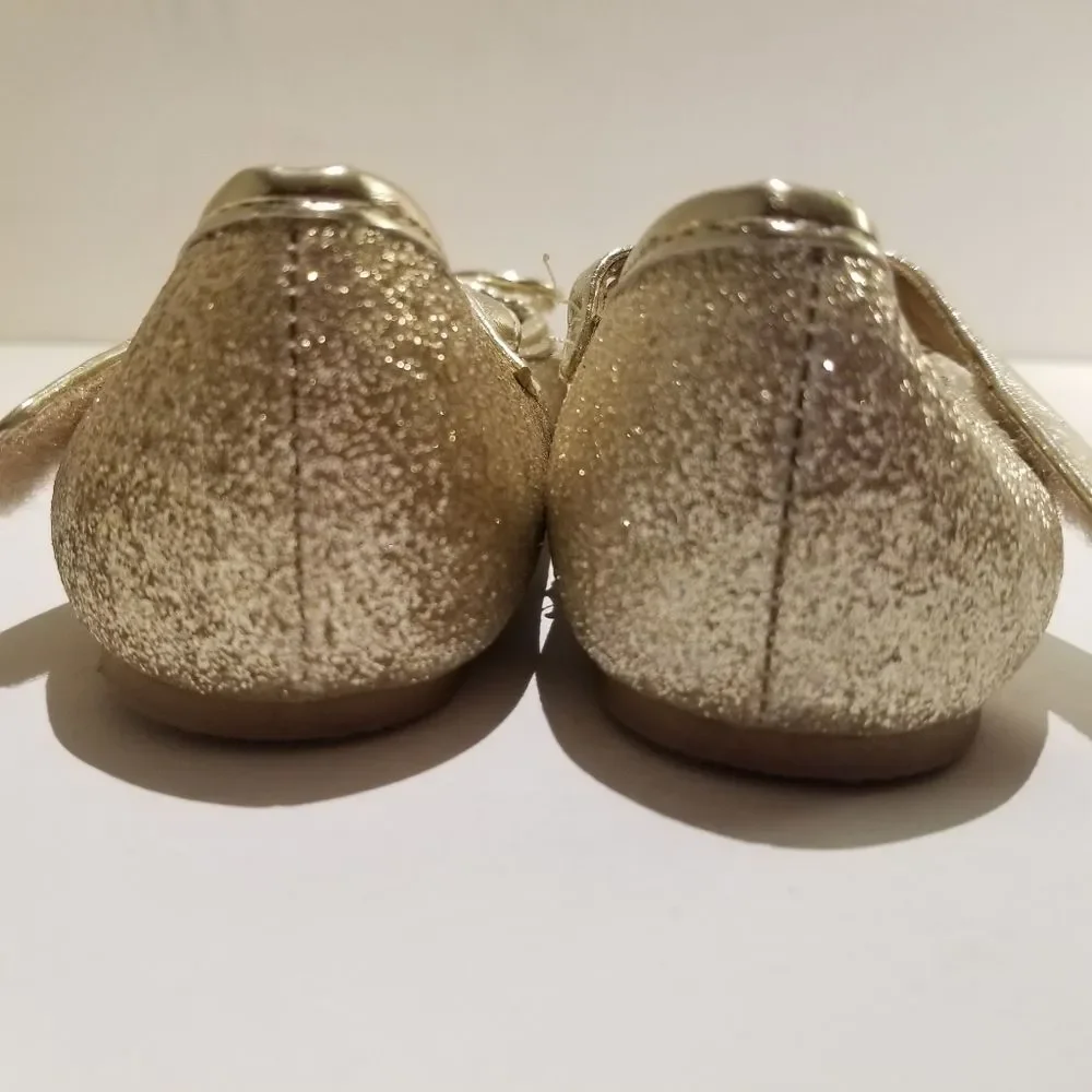 Thee Bro Toddler Girls Ballet Mary Jane Size 7 Gold Sparkle Formal